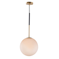 Maxim Vesper 1-Light 11.75" Wide Satin Brass / Black Pendant Light 26034SWSBRBK